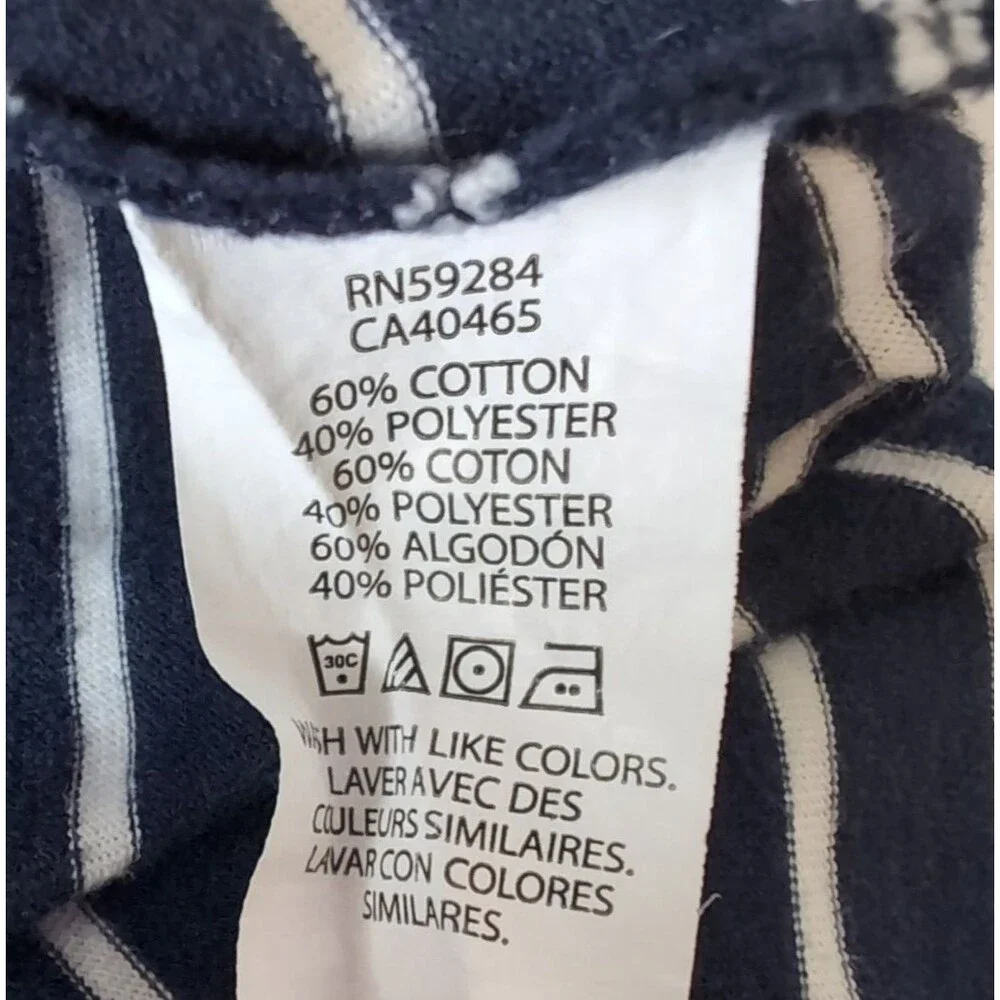 The Children Place Girls Long Sleeve T-Shirt Blue & White Lines Size XXL